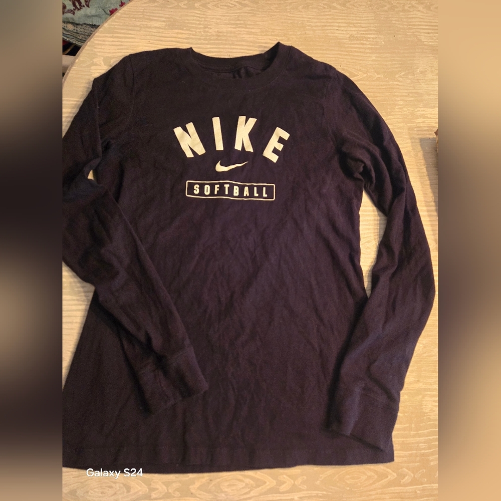 Womens XS The Nike Tee Long Sleeve T-shirt Softball
